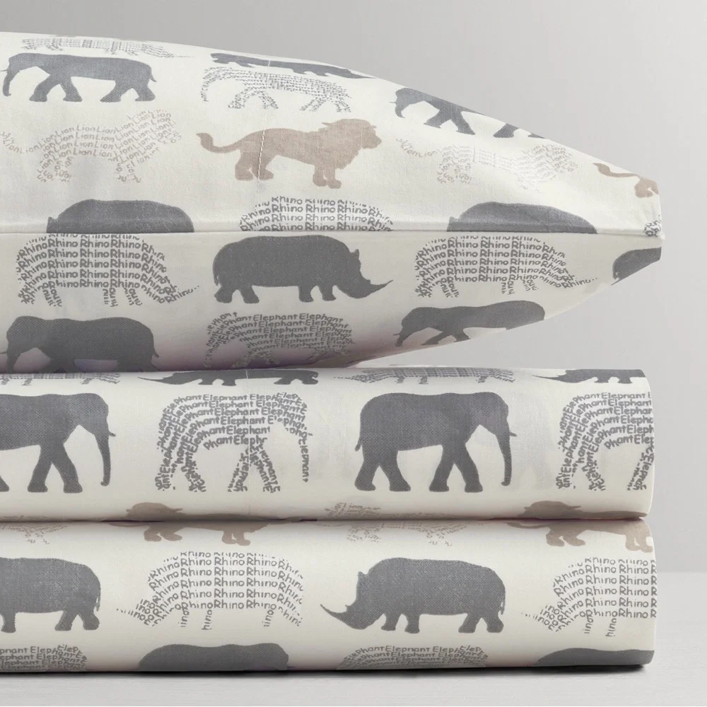 Restoration Hardware Safari Animal Sheet Set